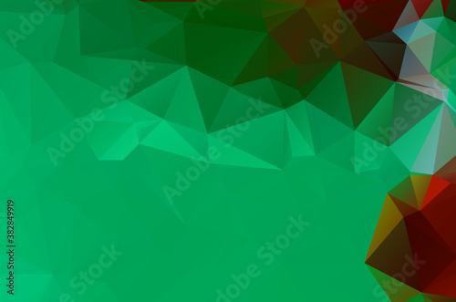 Gradient Green vector shining triangular layout. Glitter abstract illustration