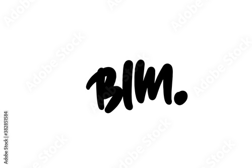 BLM hand drawn lettering symbol for business, print and advertising. © AlfaSmart