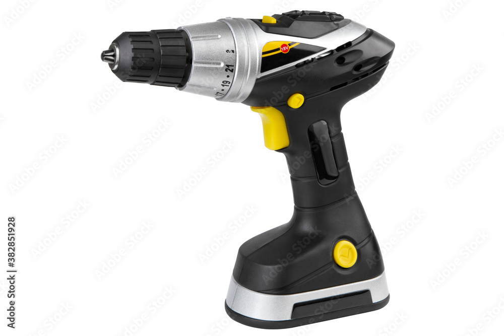 Electric drill on white background Electric drill on white background