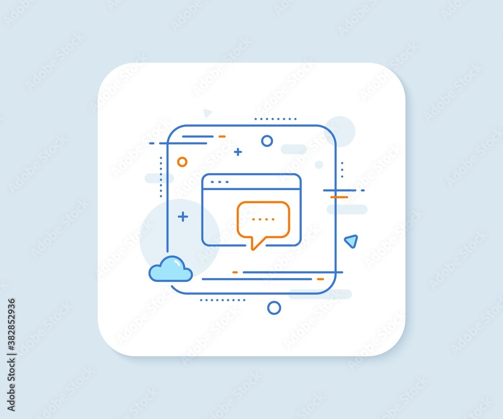 Seo message line icon. Abstract square vector button. Web chat sign. Traffic management symbol. Seo message line icon. Quality concept badge. Vector Seo message line icon. Abstract square vector button. Web chat sign. Traffic management symbol. Seo message line icon. Quality concept badge. Vector