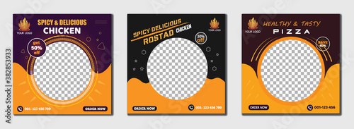 Social media post template for food promotion