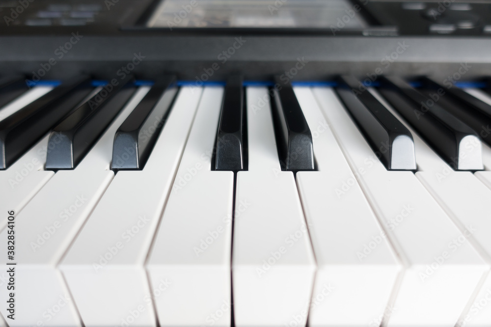 Piano key close up Piano key close up