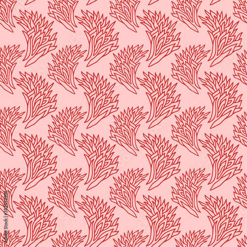 Nature seamless pattern. Wallpaper design. Textile pattern with leaves ornament.