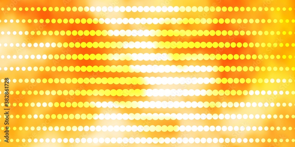 Light Orange vector template with circles.