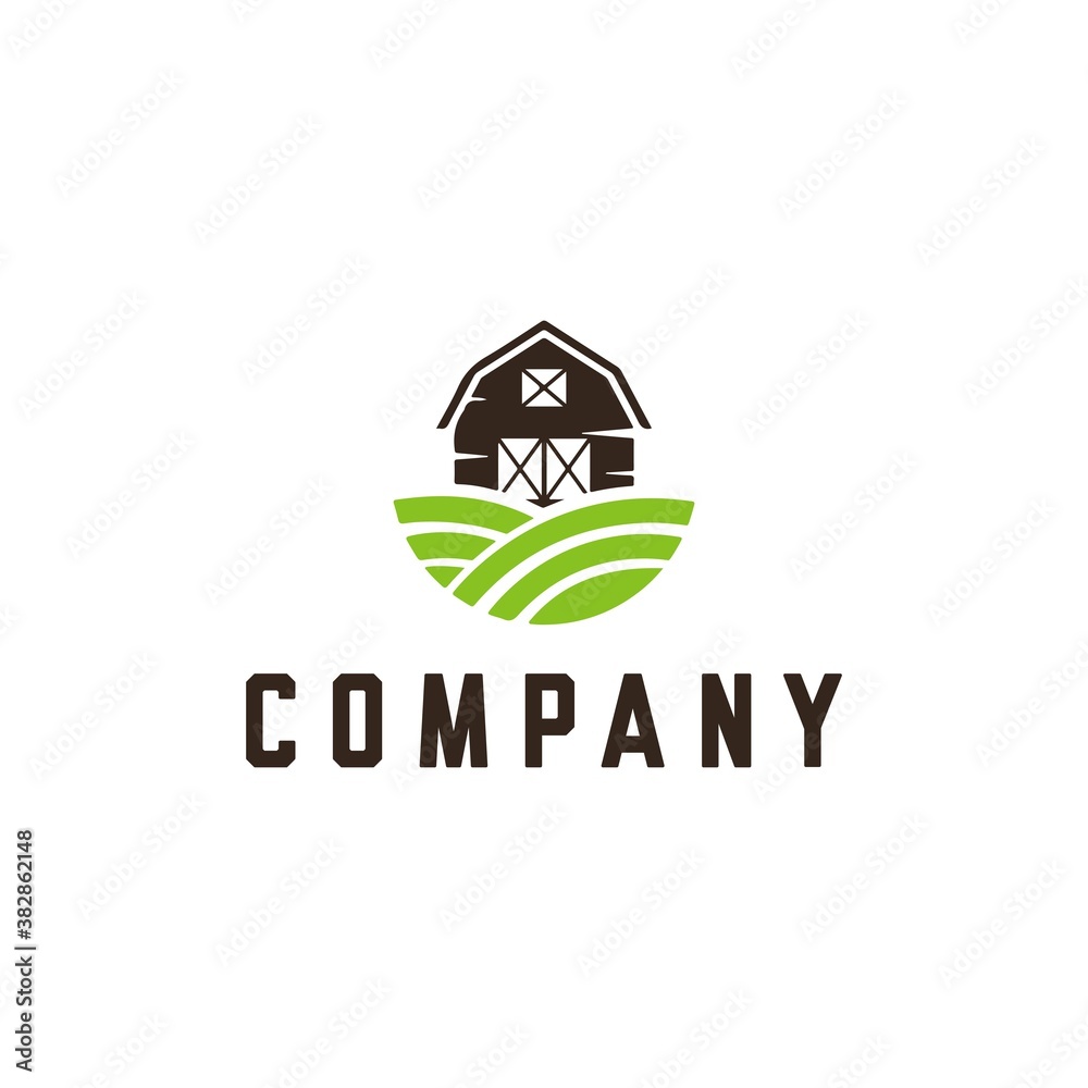 Farm logotype house vector design, Agriculture icon logotype vector illustration
