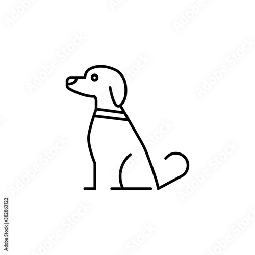 dog icon element of vet icon for mobile concept and web apps. Thin line dog icon can be used for web and mobile. Premium icon on white background