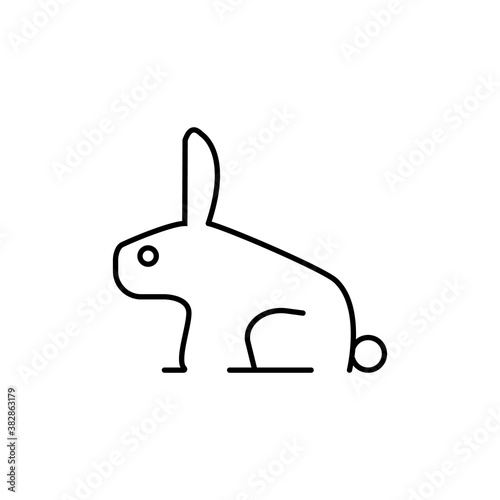 rabbit icon element of vet icon for mobile concept and web apps. Thin line rabbit icon can be used for web and mobile. Premium icon on white background