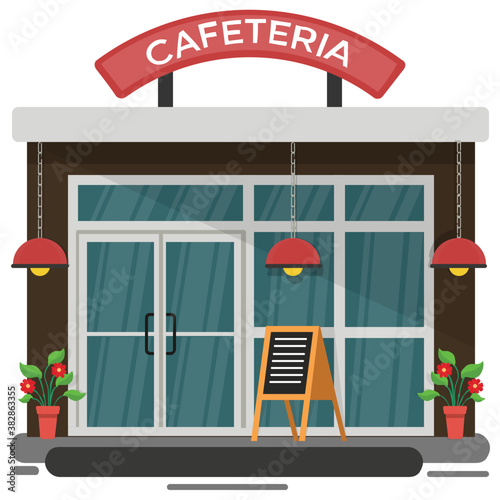 
Building of cafeteria illustration

