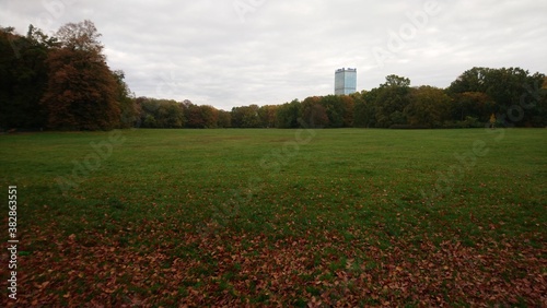 Autumn in Treptower park in capital of Germany
