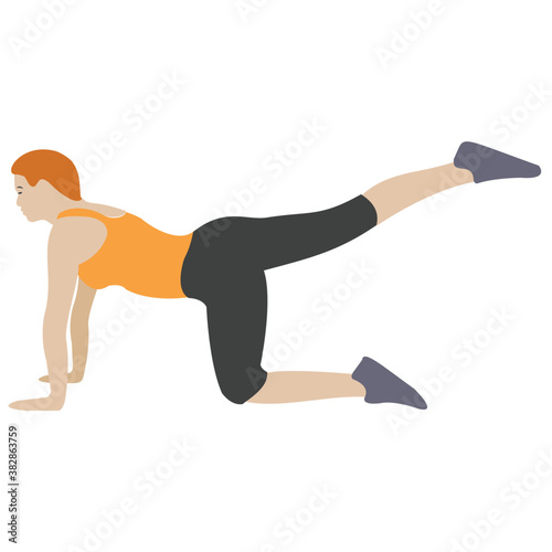
Aerobics workout flat icon design 
