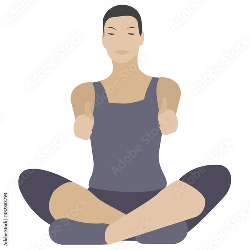 
Aerobics workout flat icon design 
