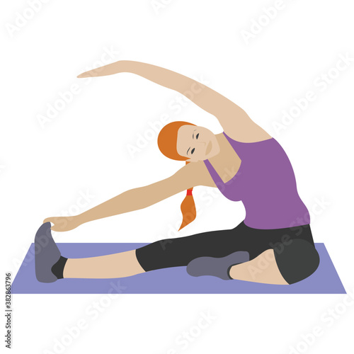 
Aerobics workout flat icon design 
