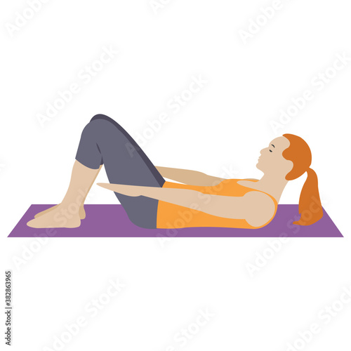 
Stretch muscle exercise, fitness exercise 
