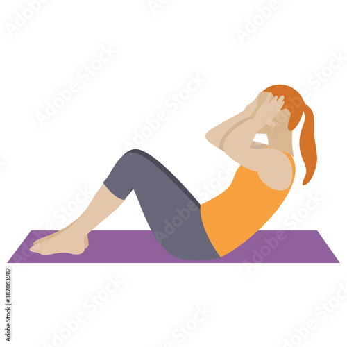 
Stretch muscle exercise, fitness exercise 
