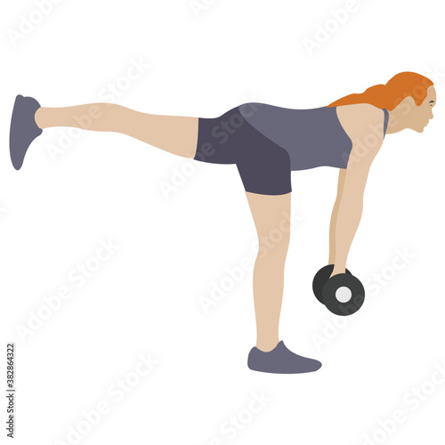 
Dumbbells exercise flat icon design, bicep muscles 
