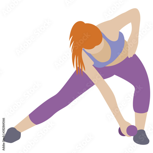 
Aerobics workout flat icon design 
