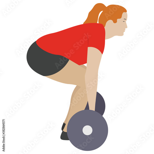 
Dumbbells exercise flat icon design, bicep muscles 
