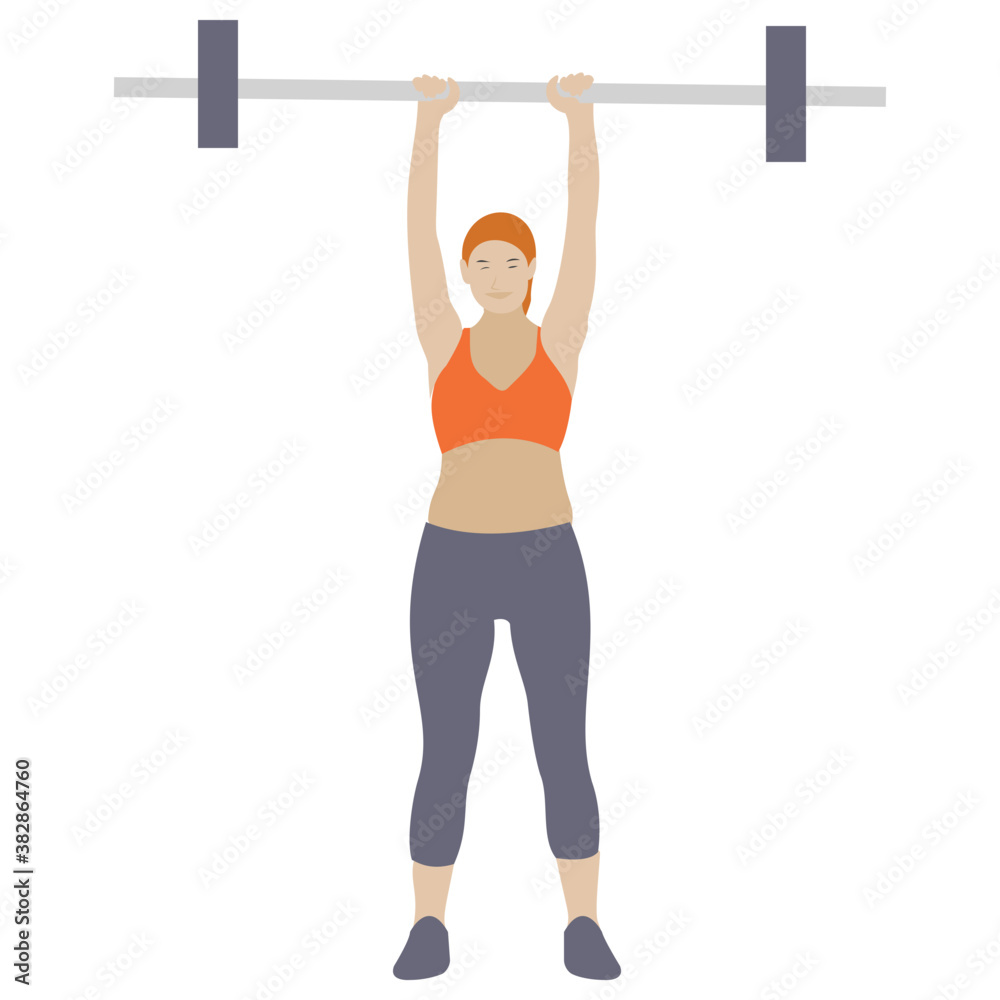 Barbell exercise flat icon design
Barbell exercise flat icon design