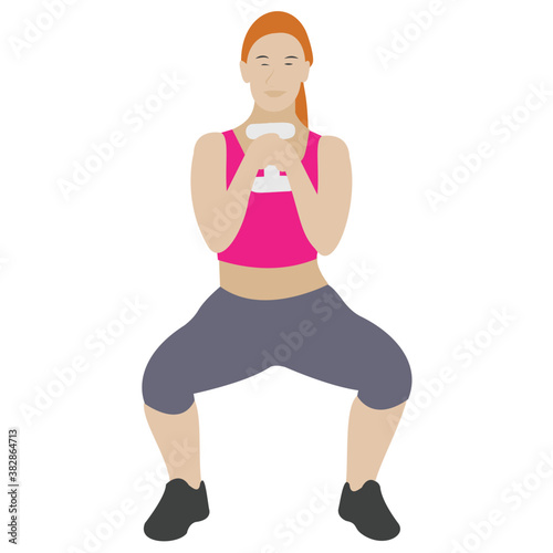 
Dumbbells exercise flat icon design, bicep muscles 
