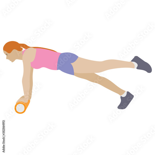 
Flat icon design of ball exercise 
