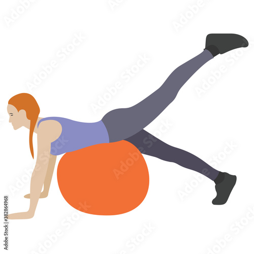 
Flat icon design of ball exercise 
