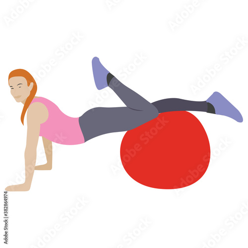
Flat icon design of ball exercise 
