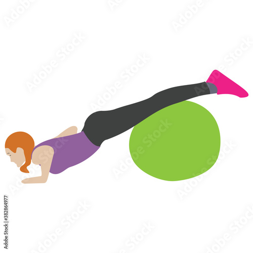 
Flat icon design of ball exercise 
