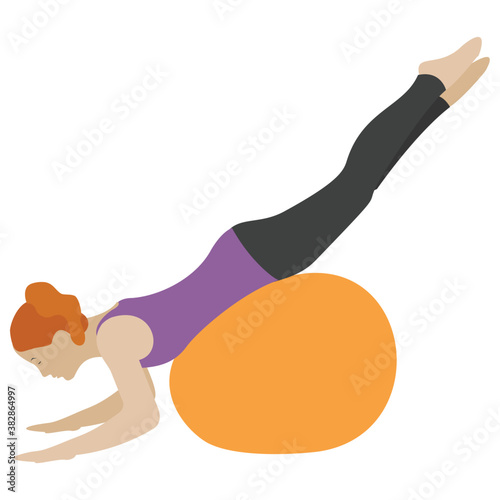 
Flat icon design of ball exercise 
