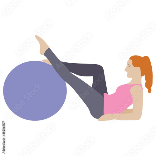 
Flat icon design of ball exercise 

