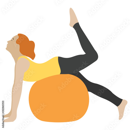 
Flat icon design of ball exercise 
