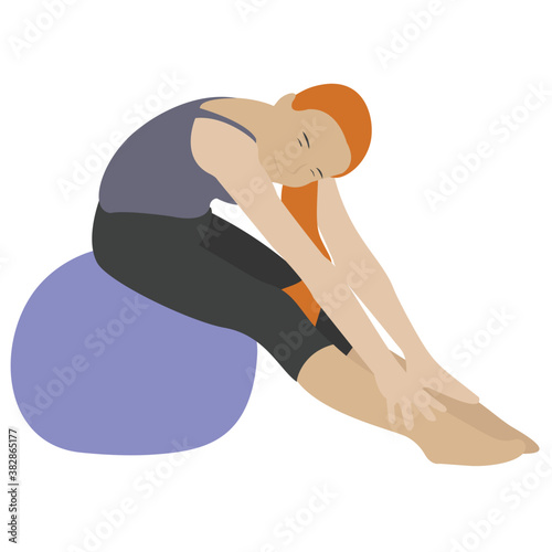 
Flat icon design of ball exercise 
