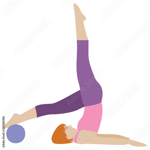 
Stretch muscle exercise, fitness exercise 
