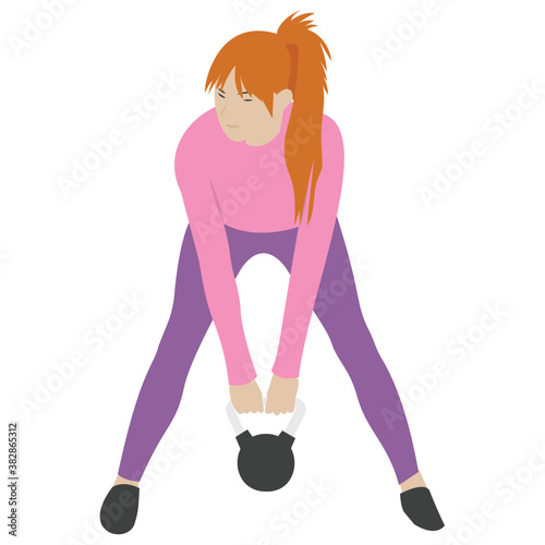 
Flat icon design of ball exercise 
