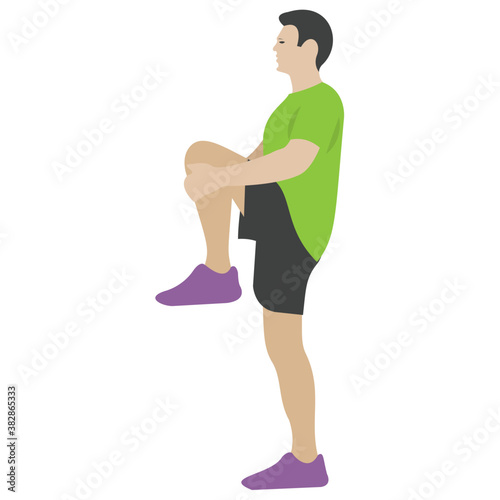 
Stretch muscle exercise, fitness exercise 
