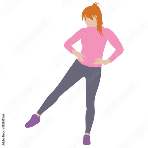 
Stretch muscle exercise, fitness exercise 
