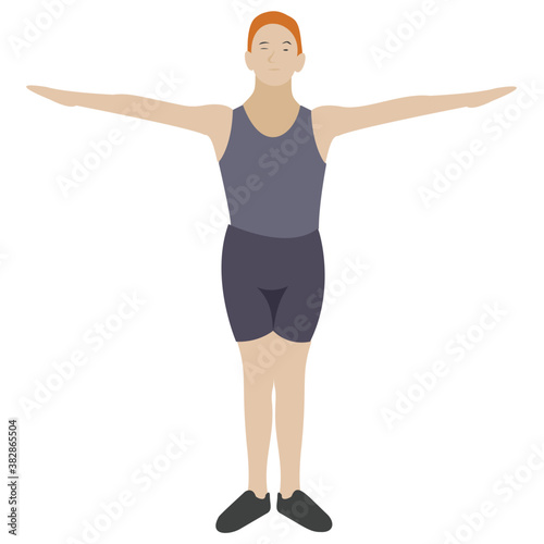 
Stretch muscle exercise, fitness exercise 
