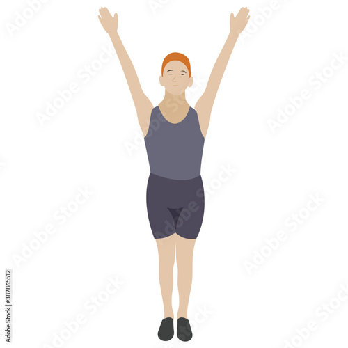
Stretch muscle exercise, fitness exercise 
