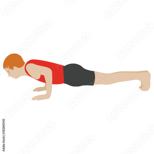  Stretch muscle exercise, fitness exercise 