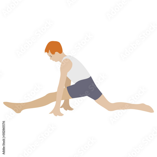  Stretch muscle exercise, fitness exercise 