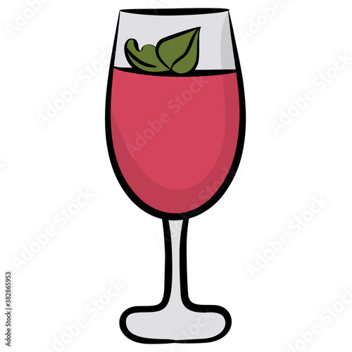 
A glass of fizzy drink, fruit juice icon 
