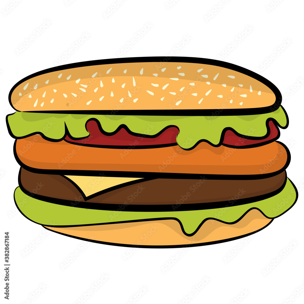 Fast food considered junk item, burger
Fast food considered junk item, burger