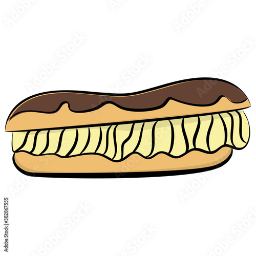 
Hot dog sandwich icon vector
