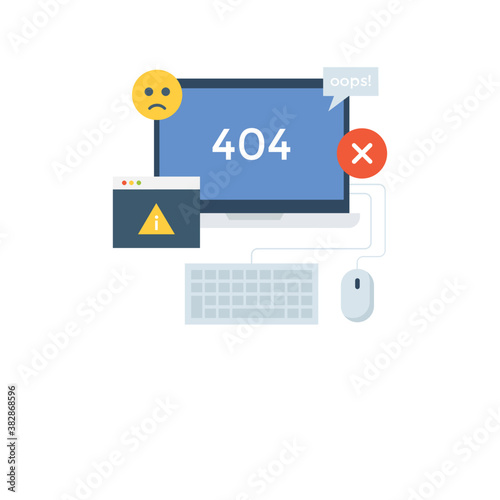 
Web error, 404 illustration 
