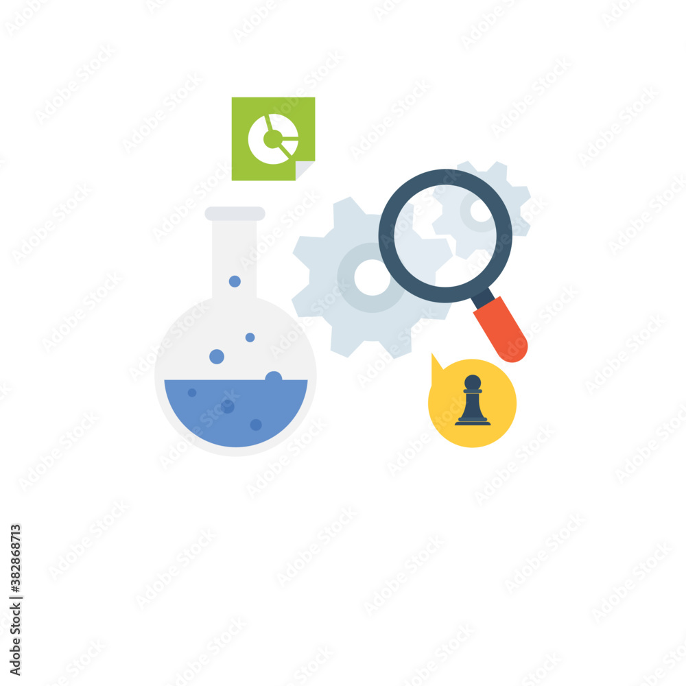 
Research analysis illustration vector
