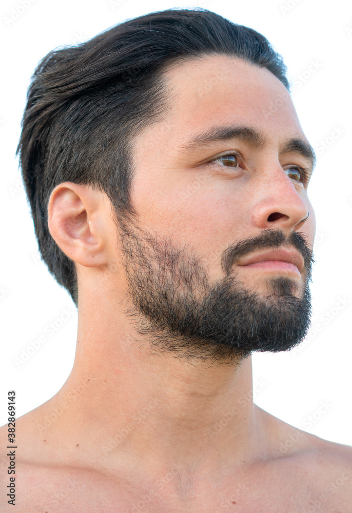 Fototapeta premium A portrait on white background