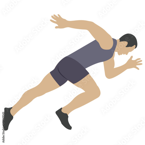  Running person flat icon 
