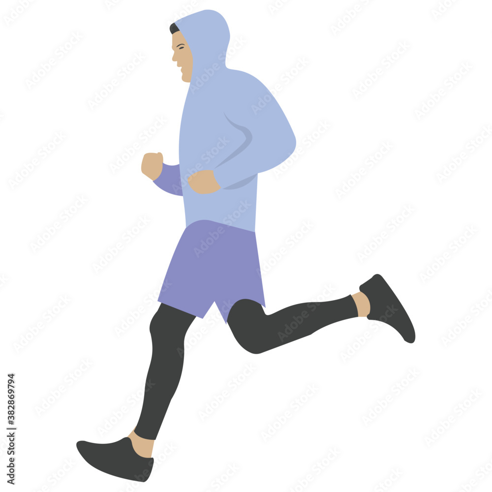 
Running person flat icon 
