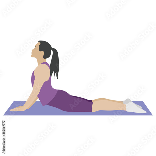 
Aerobics girl, flat icon 
