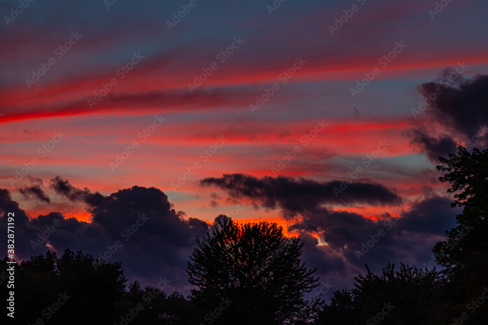 Fototapeta premium Beautiful Sunset in the Summer