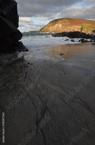 Boat Cove Pendeen Cornwall at sunset photo